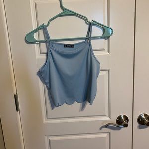 Cute Crop Tank Sky Blue Size M